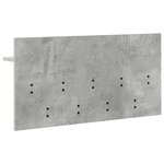 vidaXL Porte-manteau mural avec étagère Montage mural avec stockage Gris béton 80 x 40 x 12 cm