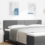 vidaXL Tête de lit LED avec tête de lit Gris clair 180 cm Polyester