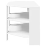 vidaXL MeubleTVd'Angle Blanc 102x40 5x45cm Bois d'ingénierie