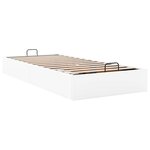 vidaXL Cadre de lit ottoman sans matelas blanc 90x200 cm similicuir