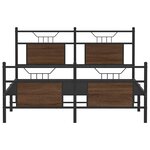 vidaXL Cadre de lit sans matelas chêne marron 150x200 cm