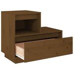 vidaXL Tables de chevet 2Pièces Marron miel 60x34x51cm Bois de pin massif