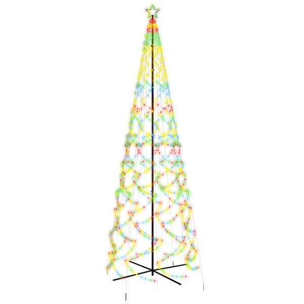 vidaXL Arbre de Noël cône 1400 LED Colorées 160x500 cm