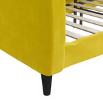 vidaXL Lit de repos sans matelas jaune 90x200 cm velours