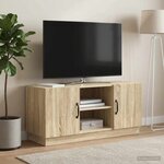 vidaXL Meuble TV Chêne Sonoma 102 x 34 5 x 47 cm Bois d'ingénierie