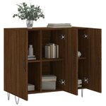 vidaXL Buffet chêne marron 90x34x80 cm bois d'ingénierie