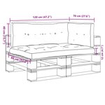 vidaXL Coussins de palette lot de 3 rouge tissu