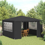 vidaXL Tente de réception et parois latérales 4x4 m Anthracite 90 g/m²