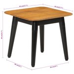 vidaXL Table basse 45x45x40 cm bois de manguier solide et fer