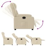 vidaXL Fauteuil inclinable Crème Tissu