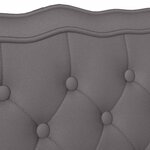 vidaXL Banc Chesterfield Gris 119.5 x 64.5 x 75 cm Cuir synthétique