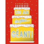 Grande carte anniversaire un an de plus ! - draeger paris