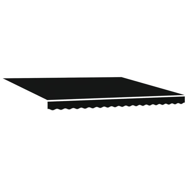 vidaXL Store manuel rétractable noir 400 x 350 cm