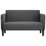 vidaXL Canapé causeuse gris foncé 109 cm tissu velours côtelé