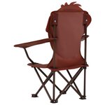 vidaXL Chaises de jardin pour enfants 2 Pièces Marron Tissu