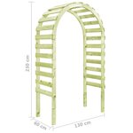 vidaXL Pergola de jardin 130x60x230 cm Bois de pin imprégné