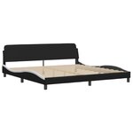 vidaXL Cadre de lit avec LED sans matelas Hvar noir et blanc 200x200 cm