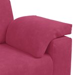 vidaXL Ensemble de canapés 3 Pièces avec coussins Rouge bordeaux Velours