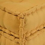 vidaXL Canapé modulaire 4 Pièces Jaune 70 x 70 x 56 cm tissu