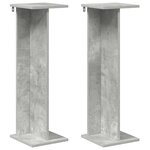 vidaXL Support de Plante 2 Pièces Gris Béton 25 x 25 5 x 80 5 cm
