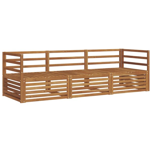 vidaXL Ensemble de canapés d'extérieur 3 pc Naturel