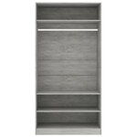 vidaXL Garde-robe Gris cement 100 x 50 x 200 cm Aggloméré