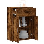 vidaXL Buffet chêne fumé 60x30x84 cm bois d'ingénierie