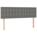 vidaXL Sommier à lattes de lit avec matelas Gris foncé 140x190cm Tissu