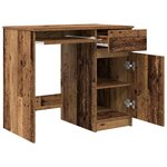 vidaXL Bureau vieux bois 86x49x76 cm bois d'ingénierie