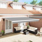 Auvent Blanc 4 × 3 m Métal
