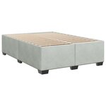 vidaXL Cadre de lit sans matelas gris clair 160x200 cm velours