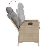 vidaXL Ensemble à manger de jardin avec coussins 5Pièces Beige poly rotin