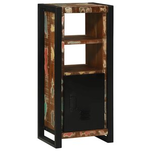 vidaXL Armoire de salle de bain avec porte Marron Bois Recyclé Solide