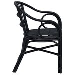vidaXL Chaise empilable Noir 58 x 60 x 81 cm Rotin