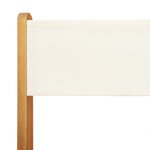vidaXL Ensemble de bistro 3 Pièces blanc crème tissu et bois massif