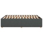 vidaXL Cadre de lit sans matelas gris foncé 140x190 cm tissu