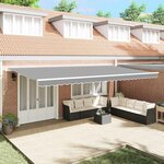 vidaXL Auvent Blanc 6 × 3 5 m Métal