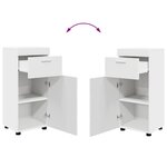 vidaXL Ensemble de mobilier de salle de bain avec tiroir TULUM Blanc