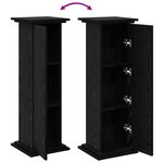 vidaXL Support d'affichage avec rangement Chêne noir 31x30x90 cm Bois reconstitué