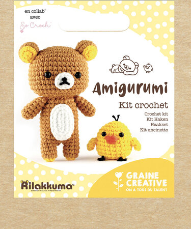 Kit amigurumi crochet rilakkuma