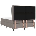 Lit à ressort vidaXL avec matelas Taupe 160x200 cm en tissu