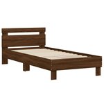 vidaXL Cadre de lit sans matelas avec lumières LED 90x190 cm