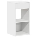 vidaXL Tables de chevet avec tiroir 2 Pièces blanc 35x34x66 5 cm