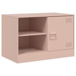 vidaXL Meubles TV 2 Pièces rose 67x39x44 cm acier