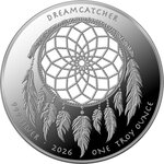 Pièce de monnaie en Argent 1 Dollar g 31.1 (1 oz) Millésime 2026 Native American Silver Dollars DREAMCATCHER