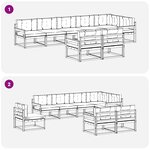vidaXL Ensemble de canapés d'extérieur 6 Pièces Blanc et gris clair