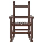 vidaXL Chaise à bascule enfants marron bois de peuplier massif