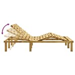 vidaXL Chaise longue double Bois de pin imprégné de vert