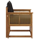 vidaXL Sofa de milieu extérieur Bois d'Acacia Massif Naturel