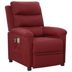 vidaXL Fauteuil électrique de massage Bordeaux Tissu